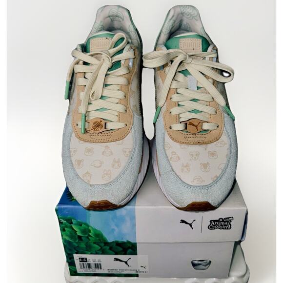 Puma x Animal Crossing Wild Rider Sneakers Big Kids Size 6.5C Women’s Size 8 - Picture 1 of 10